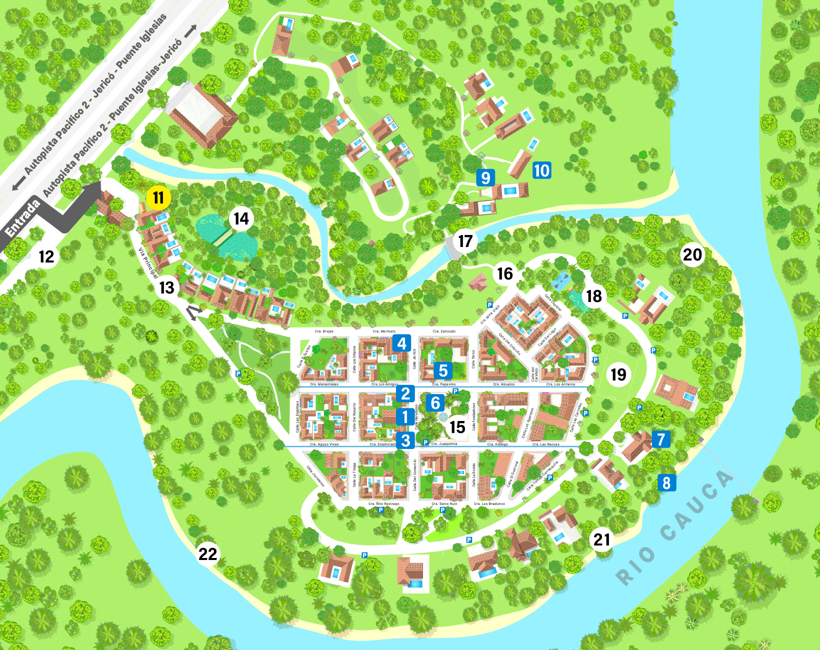 Mapa Cauca Viejo Fundadores